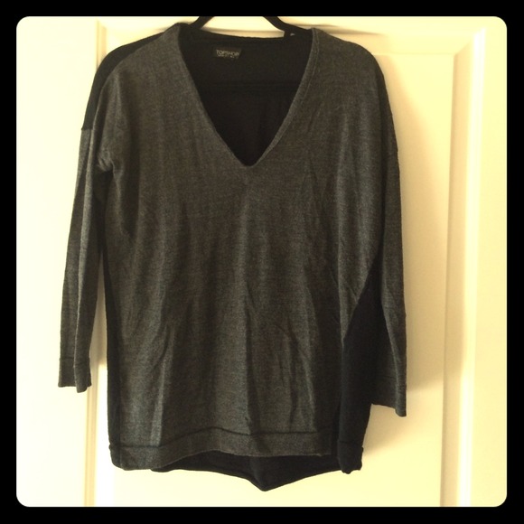 Top shop black and grey sweater