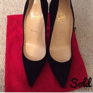 Christian Louboutin- So Kate, black suede. 38.5