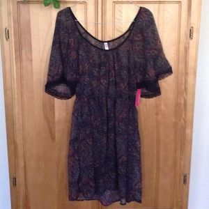 NWT Sheer Floral Dress