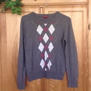 Gray Argyle Sweater