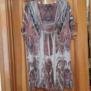 Colorful peacock top