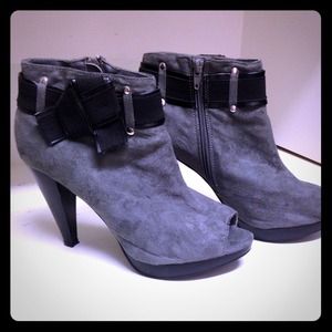 Open Toe Suede Bootie