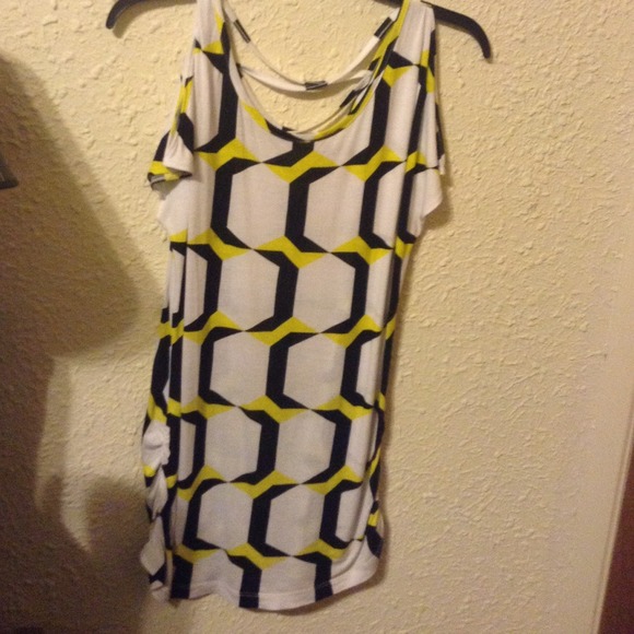 Black and yellow blouse