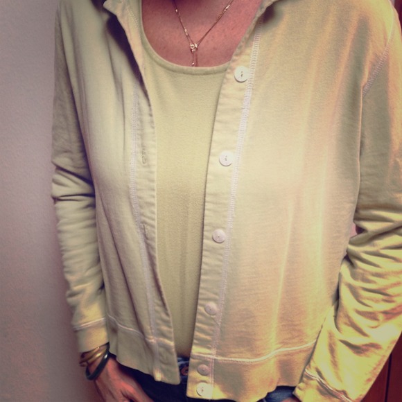 REDUCED! Green shirt and over sweater