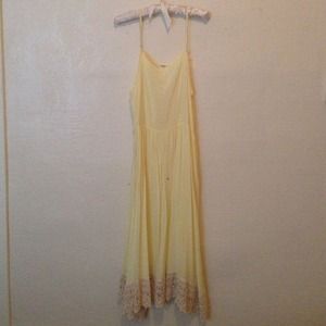 Free People crochet border slip dress