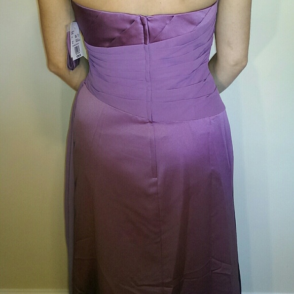 NWT! Purple wisteria strapless long gown - Picture 3 of 5