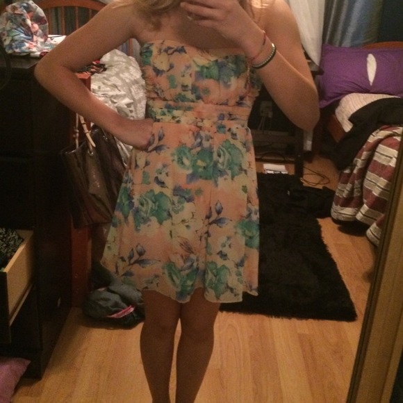 Short homecoming flower dress