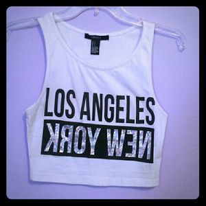 Holographic Westcoast/Eastcoast crop tank