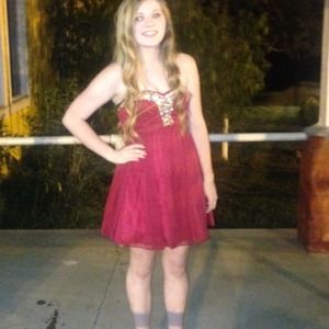 red formal dress