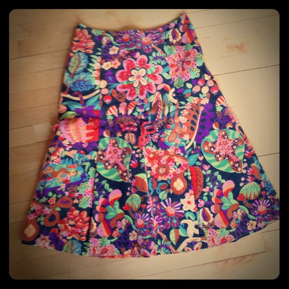 Crazy fun Oilily velour skirt