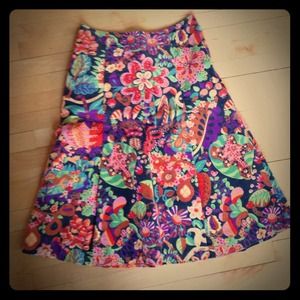 Crazy fun Oilily velour skirt