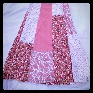 Beautiful red patchwork skirt