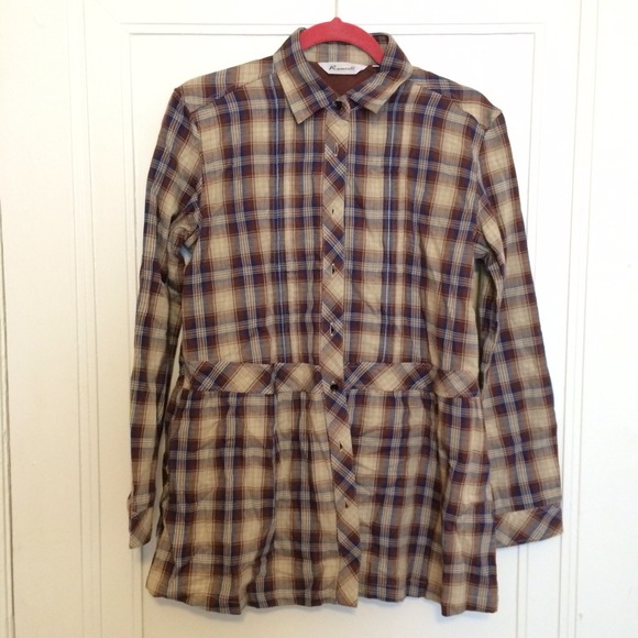 Loose fitting plaid shirt