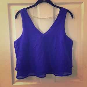 Blue Crop w Chain