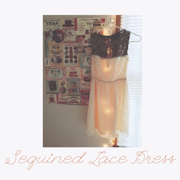 Sequined Lace Dress