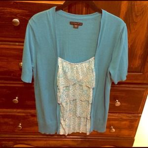 Blue Ruffle Top