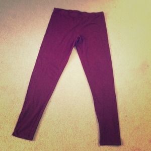 Burgundy / maroon leggings worn once. Cotton on