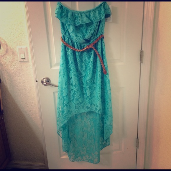 Teal HiLo Dress