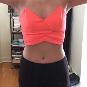 Akira coral crop top