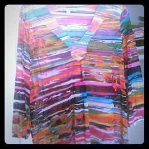 Elliott Lauren Multi color striped shirt