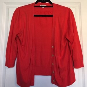 Gap - red orange cardigan. Size: Large