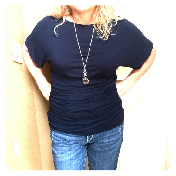 Navy Blue Casual Top