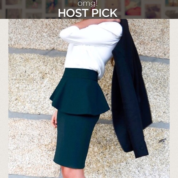 Mango Dresses & Skirts - ✨3X HP✨MNG Charcoal Grey Peplum Pencil Skirt Suit