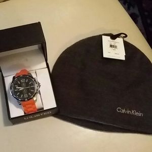 Calvin Klein Hat & Unlisted Watch by Kenneth Cole