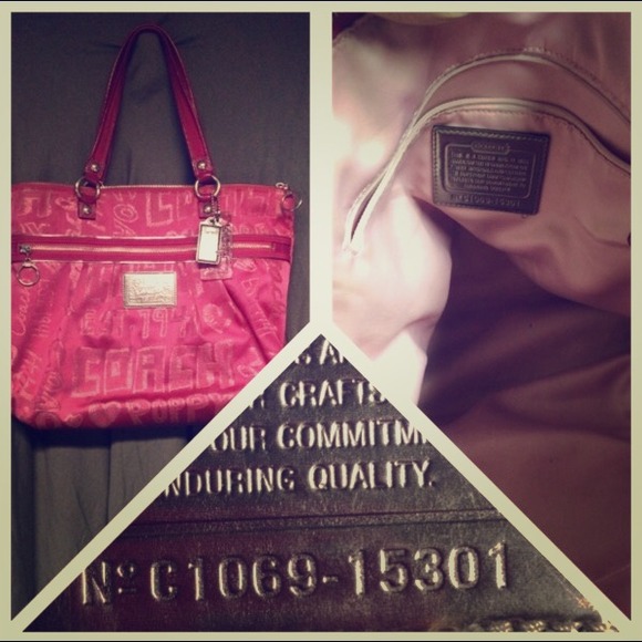 Pink glam poppy Coach