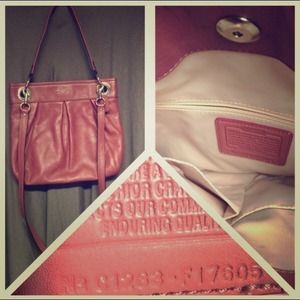 Mauve leather Coach