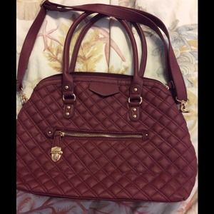 Justfab Burgandy quilted Bag