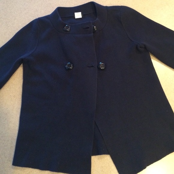 J. Crew Double breasted Navy sweater