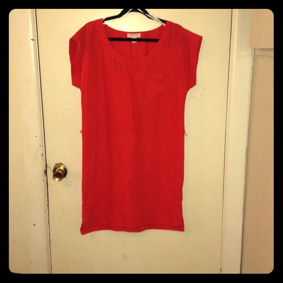 Faux suede shift dress
