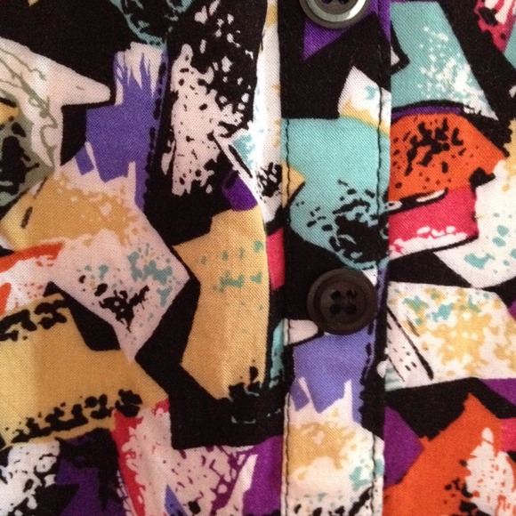 Printed Button Front Mini Skirt - Picture 2 of 2