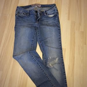 Womens jeans with cut knee