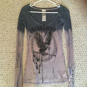 Crash & Burn long sleeve blue/ purple sweater