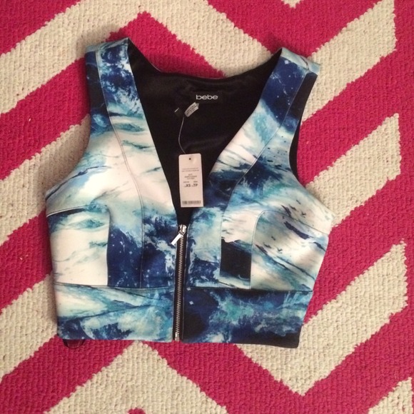 Bebe watercolor crop top