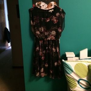 Lush from Nordstroms black and flower dress