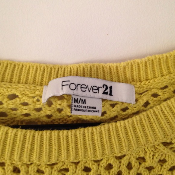 Neon/yellow cropped sweater - Picture 2 of 2