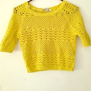 Neon/yellow cropped sweater