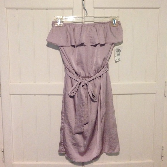 Light pink strapless dress