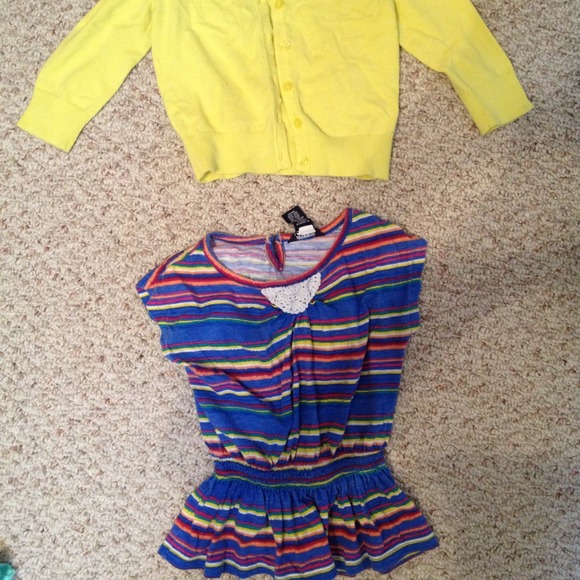 HOLD... 4T striped top and skinny jeans bundled