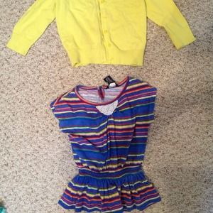 HOLD... 4T striped top and skinny jeans bundled