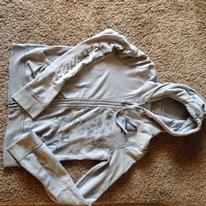 Gray zip up hoodie