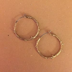 Branch hoop earrings
