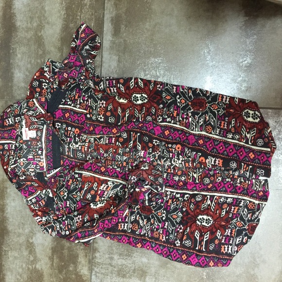 Missimo button long sleeve blouse