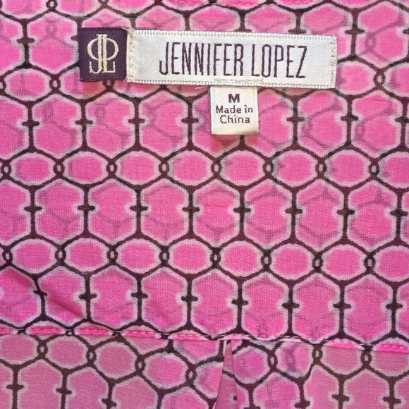 Sheer Pink Pattern Top - Picture 2 of 4