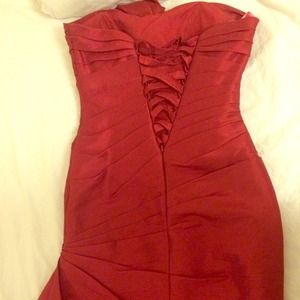 Red ballgown dress