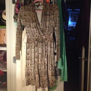 H&M leopard wrap dress. Long sleeved, 100% viscose