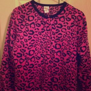 Pink cheetah print onesie
